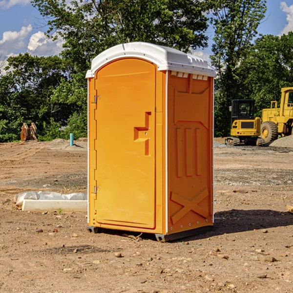 how often are the portable restrooms cleaned and serviced during a rental period in Dayton Idaho